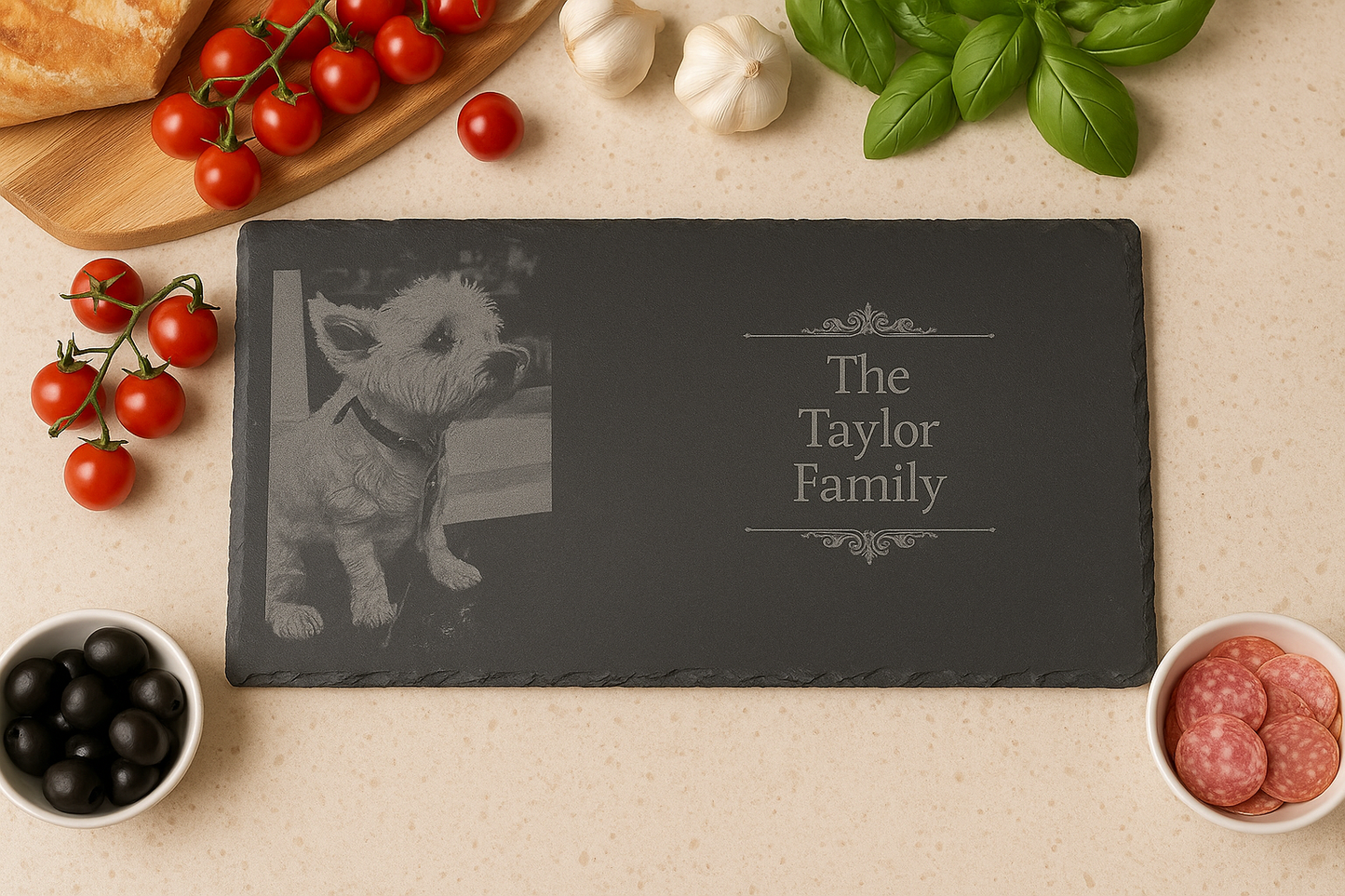 Personalised large Slate Charcuterie board