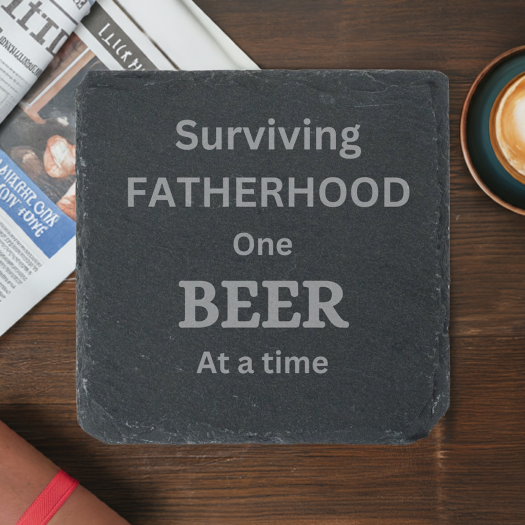 Dads engraved beer coaster