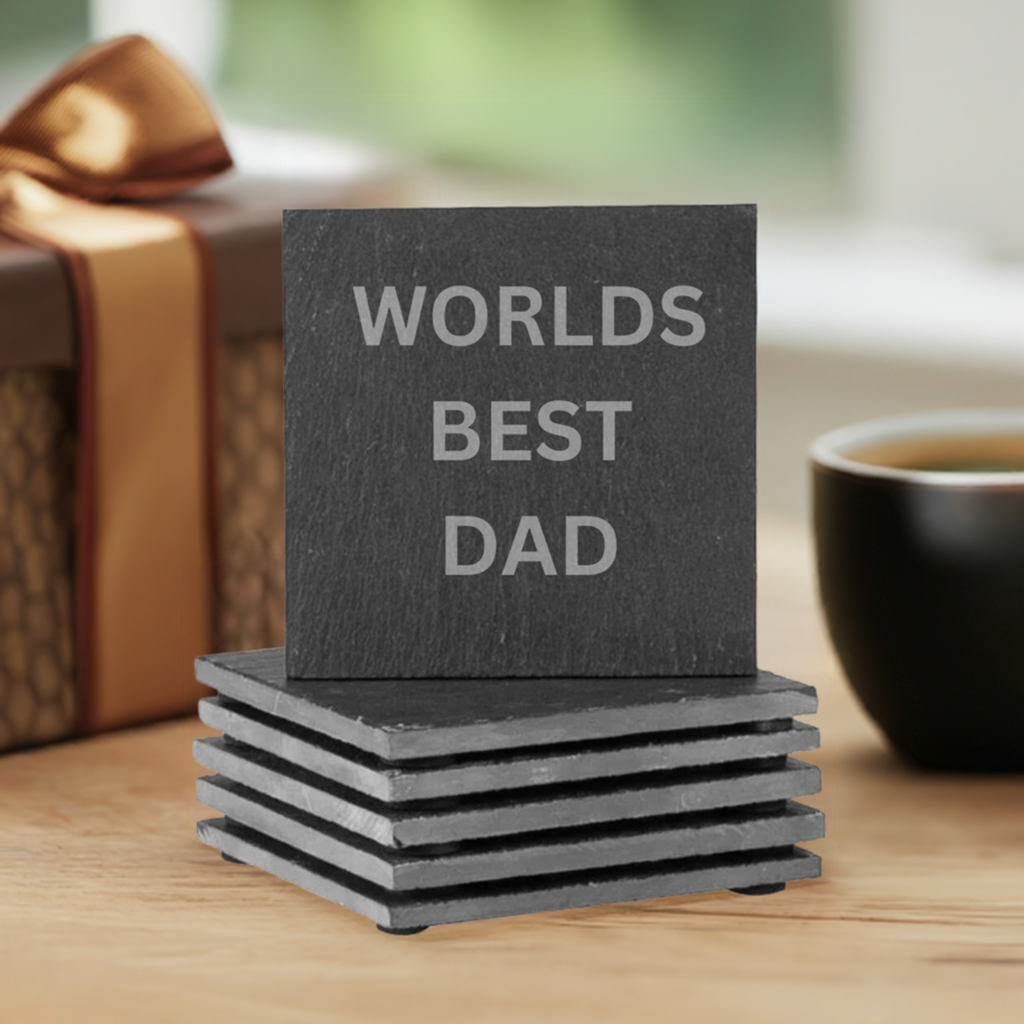 best dad engraved coasters