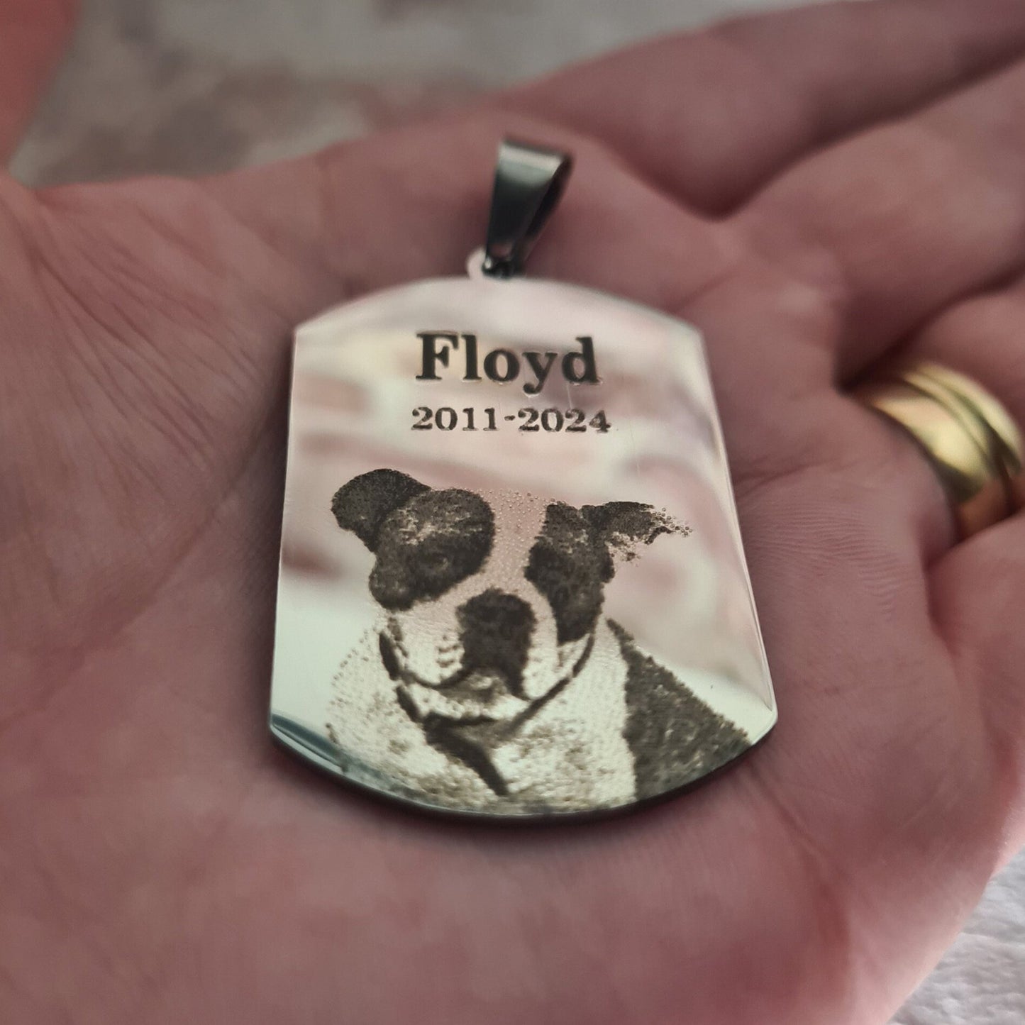 Premium Photo Keyrings- Dog portraits stainless steel keyring | Actual sketch style photos