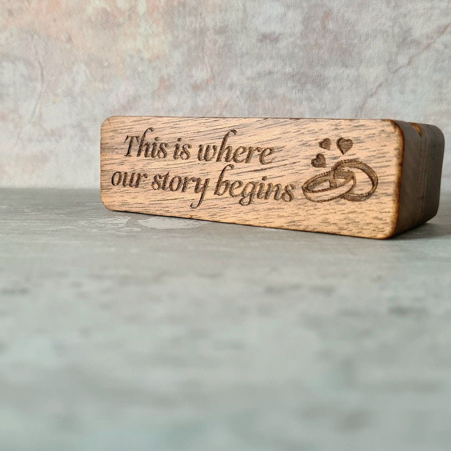 personalised wedding ring box