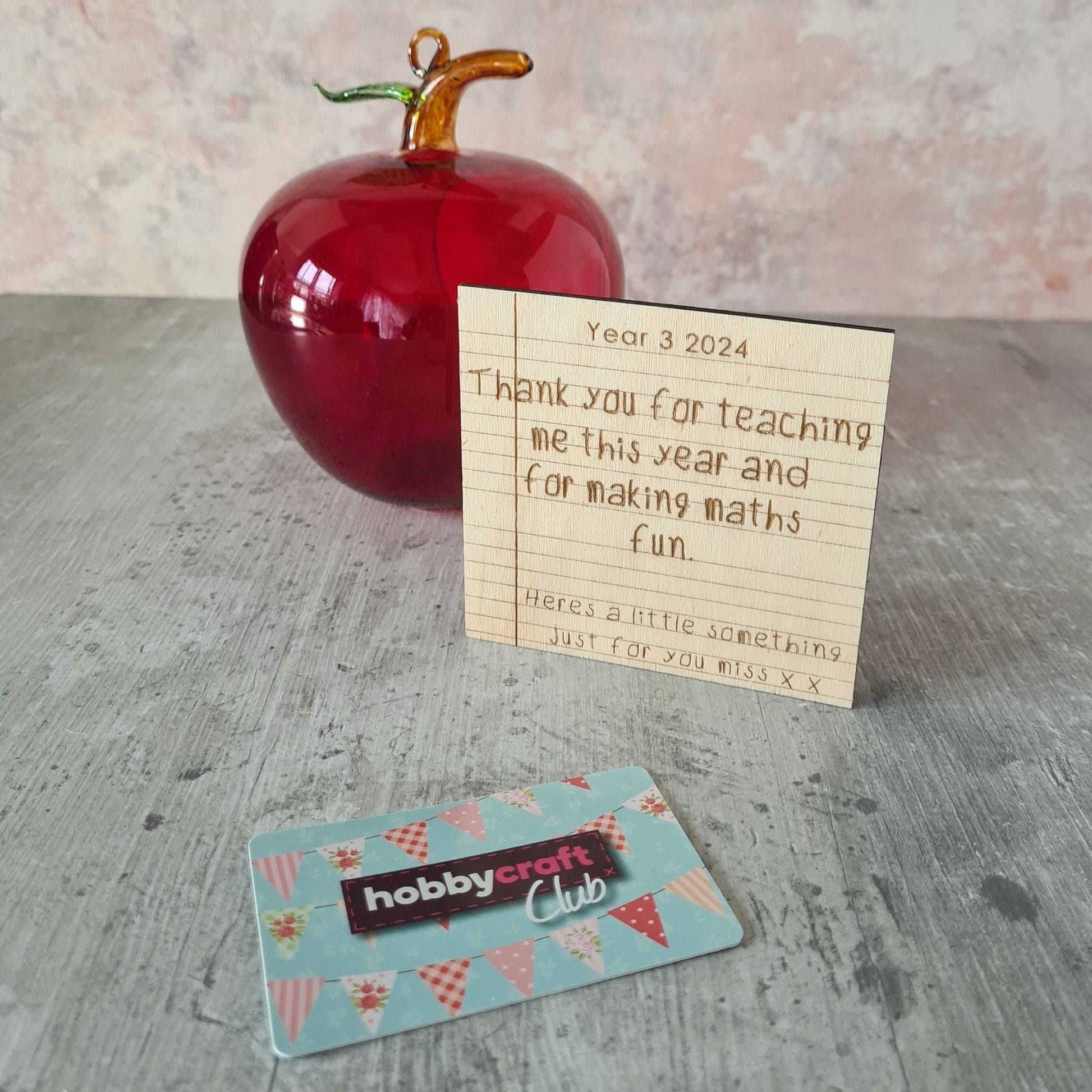 Teacher gift card holder