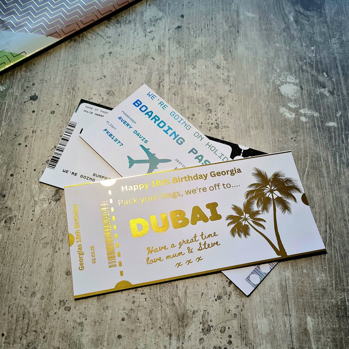 personalised souvenir ticket