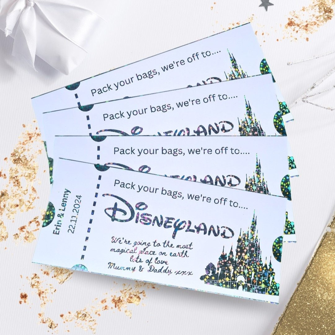disney castle foil ticket