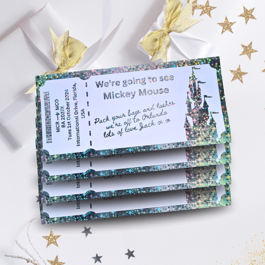 mickey mouse foil ticket