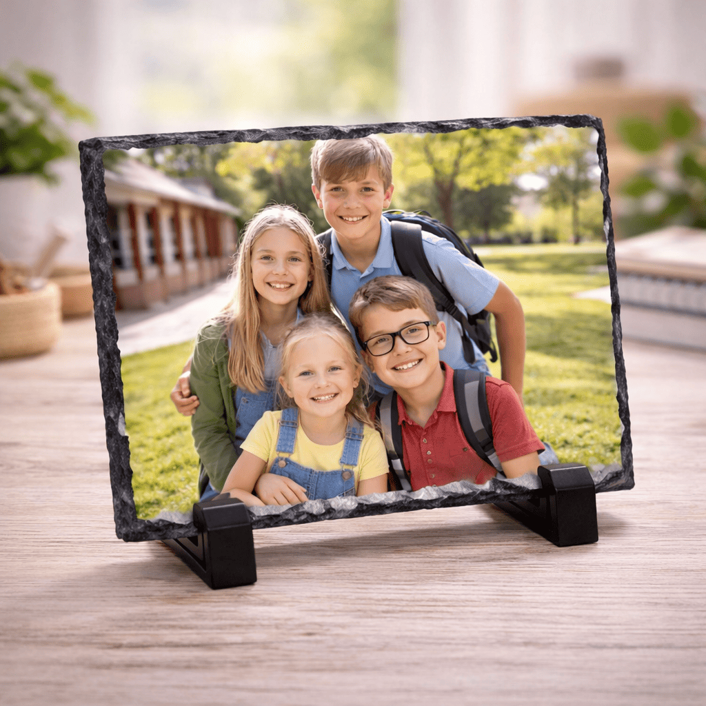 slate family photo frame