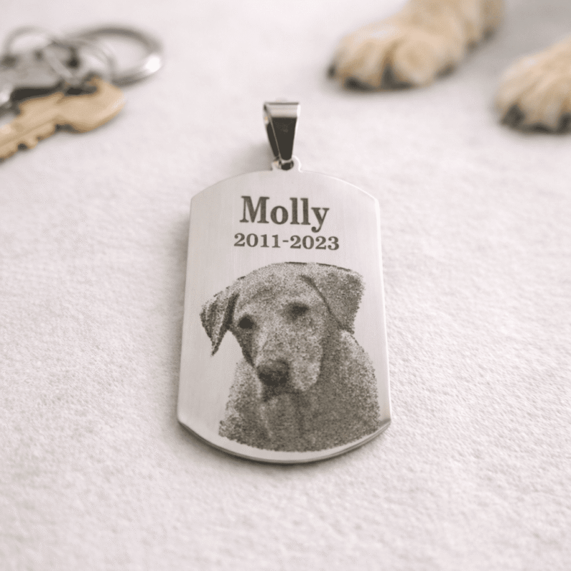 premium photo pet keyrings dog portraits | puppy pictures | stainless steel keyring | actual sketch style photos