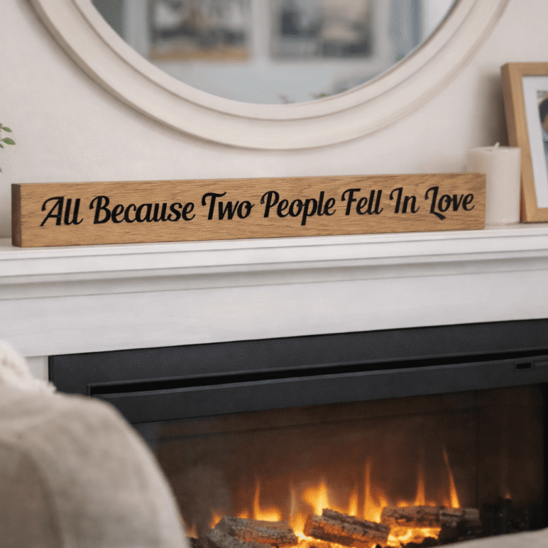 handcrafted oak quote plaque personalised home decor sign