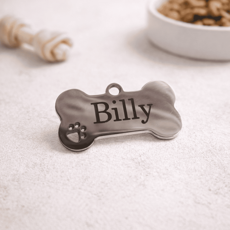 personalised stainless steel dog name tag